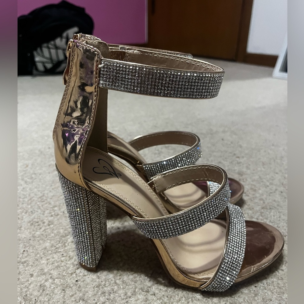 windsor rose gold high heels